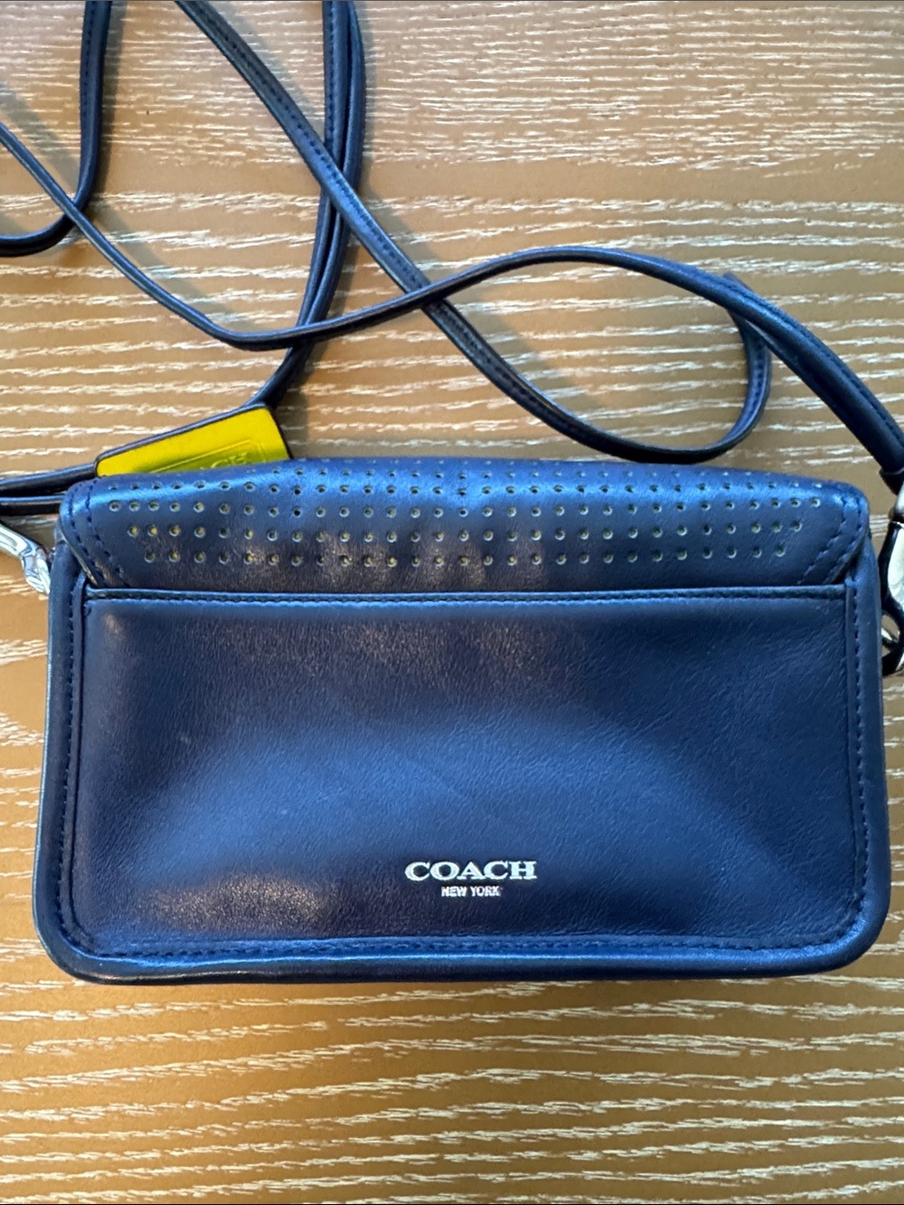 Coach- Perforated Leather Crossbody Purse - Picture 5 of 6